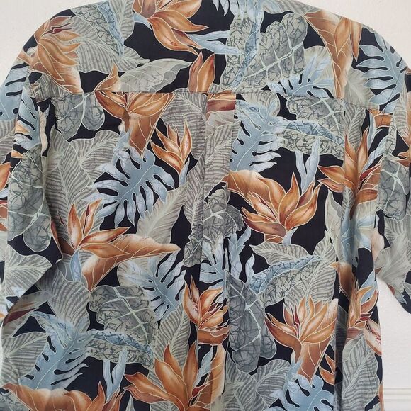 Cooke Street Shirt Honolulu Reverse Print Leaves Hawaiian Button Down Mens L - Picture 11 of 15